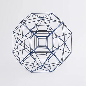 High Quality Metal Geometric Sculpture Metal <b>Iron</b> Geometric Tabletop Decorative Stand for Home And Office Decor - Product Image 3