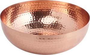 Tazón de Cobre Puro 100% Hecho a Mano por DIVRIS, Diseño Vintage Estilo Americano, Plato de Servir de Metal Duradero, Tazones Decorativos - Product Image 6