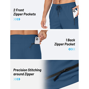 Gran oferta de pantalones para hombre, pantalones deportivos informales con cordón elástico de cintura alta para hombre con bolsillo de punto, logotipo personalizable de otoño - Product Image 5