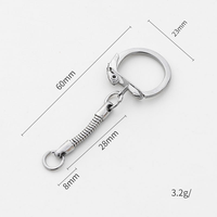 Chaînes serpent DIY pour porte-clés, fermoirs en D, attaches rapides et anneaux de jonction pour porte-clés serpent
