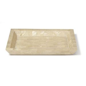 Hot Selling Multifunctional Natural <b>Mother</b> Pearl Serving Tray Industrial Made Bamboo Storage Kitchen Living Room Coffee Table - Product Image 5