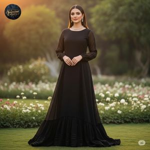 Ssumaira 2025 Presenta Khawab Ethereal Frock - Vestido Anarkali Pakistaní Indio Completamente Cubierto con Opciones de Color Personalizadas - Product Image 5