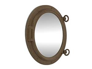 Miroir en laiton antique à 12 hublots pour décoration murale de cabine et de bureau nautique Fournitures marines au prix - Product Image 6