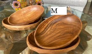 Bol en bois de qualité supérieure 100%, pour servir de la nourriture, des fruits, bol à salade, bol à riz en bois naturel, respectueux de l'environnement, avec taille personnalisée - Product Image 4