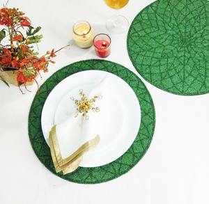 Handmade Beaded Placemat Premium Beaded Placemat Decorative Glass Beads Placemat For Dining Table Wedding Rattan <b>Runners</b> - Product Image 1