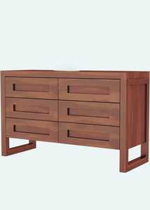 Mueble moderno con cajones anchos de madera maciza con diseño elegante sin asas para dormitorio y sala de estar. - Product Image 3