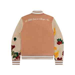 2025 New Wholesale Custom Embroidery Patches Logo Letterman <b>Jacket</b> <b>Baseball</b> <b>Bomber</b> <b>Jacket</b> Casual Wear College Letterman <b>Jackets</b> - Product Image 6