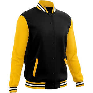 Logotipo personalizado clásico bordado negro pareja Universidad béisbol hombres Varsity chaqueta Letterman Universidad chaqueta de béisbol para los hombres - Product Image 6