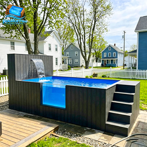 20ft Small Movable Container Pool Custom Outdoor Family Fiberglass Swimming Pool - Product Image 2