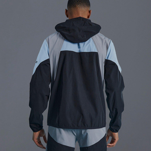 Chaqueta Cortavientos Unisex de Tela Transpirable con Cierre de Cremallera, Manga Larga, Panel Azul Claro, para Actividades al Aire Libre, Verano, Personalizable - Product Image 2