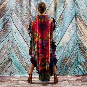 2024 Collection Vintage longue Maxi robe Sexy Festival caftan Jersey coton naturel taille à manches courtes femmes - Product Image 6