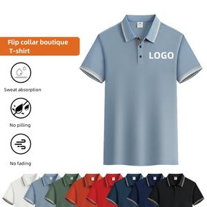 เสื้อยืดโปโลสำหรับผู้ชายโลโก้ที่กำหนดเองแบบพรีเมียมเสื้อโปโลสีพื้นสำหรับเสื้อโปโลผ้าแคนวาสพิมพ์ลาย - Product Image 2