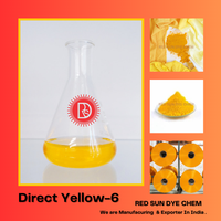 Colorants jaunes directs 6, poudre de teinture 100% de qualité industrielle pour les industries du coton et du papier par Red Sun Dye Chem India