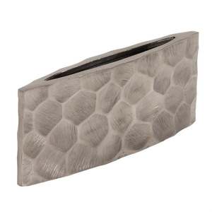 Florero Rectangular Plateado Único, Maceta de Aluminio Elegante para Mesa de Salón, Macetas de Diseño Único para Plantas - Product Image 1