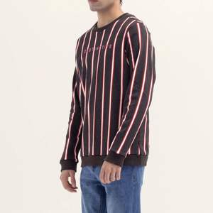 Wholesale Cotton Unisex <b>Fleece</b> Terry <b>Sweatshirt</b> Custom Printed logo stripes Custom Crewneck Men <b>Sweatshirts</b> unisex - Product Image 2