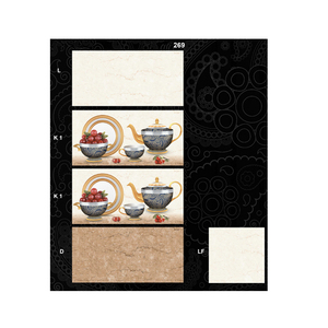 กระเบื้องเซรามิคปูผนังภายในห้องครัวพอร์ซเลน/เคลือบเงา/ซาตินลายหินอ่อนขนาด30x60ซม. 300X600มม. - Product Image 6