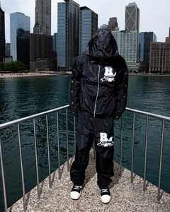 Ensemble streetwear personnalisé OEM 2 pièces pour hommes veste coupe-vent et short pour l'été - Product Image 3