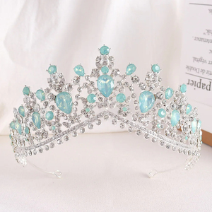 Popular Retro Crown Headwear Princess Birthday Crown <b>Headband</b> Girl Dance Performance Crown Tiara - Product Image 2
