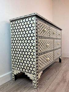 Mesa de consola con incrustaciones de hueso Nuevo cajón con incrustaciones de hueso de resina Muebles para el hogar - Product Image 4