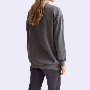 Ropa de calle, chándal de algodón para damas, ropa informal, ropa de calle de gran tamaño, chándal de lavado ácido con hombros caídos - Product Image 4