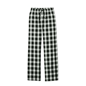 Women Cozy Buffalo Check Plaid Flannel Pajama Pants - Soft and Comfortable <b>Lounge</b> Pants for Nightwear and Everyday Relaxation - Product Image 1