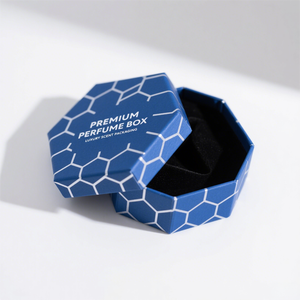 Caja de perfume hexagonal Premium de cartón rígido con logotipo personalizado con ESTUCHE DE REGALO elegante para exhibición de fragancia, embalaje de marca minorista - Product Image 1