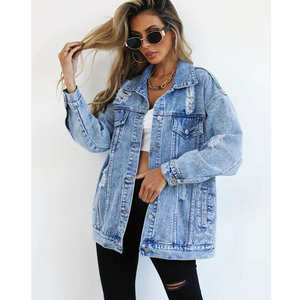 แจ็กเก็ตยีนส์สำหรับผู้หญิงสำหรับฤดูหนาวเสื้อแจ็กเก็ตยีนส์แฟชั่นระบายอากาศได้ดีดีไซน์ใหม่ - Product Image 6