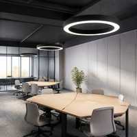 Luminaire suspendu LED circulaire pour salles de formation, salles de classe et bureaux