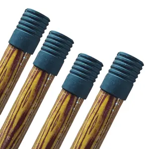 Greece screw household item PVC coated broom handle end cable and escoba stick eucalyptus wood color plastic broom hand Vietnam