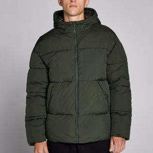 Chaqueta de Invierno para Hombre, Estilo Urbano con Cuello Alto, Prenda Exterior Transpirable y Resistente al Agua con Estampado de Letras - Product Image 2