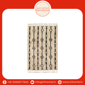 Alfombra de Lana de Nueva Zelanda 100% Natural de Primera Calidad, Anudada a Mano, Estilo Moderno con Mechones, Antideslizante, Lavable y Apta para Mascotas - Product Image 4