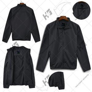 แจ็กเก็ตกันลมสำหรับผู้ชายมีปกตั้งและซิปในฤดูหนาว - Product Image 1