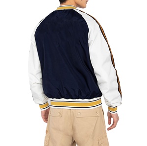 High Quality Winter Front Customized Color 2025 Wholesale Satin Varsity Letterman Baseball Embroidery <b>Patch</b> Bomber <b>Jacket</b> for - Product Image 6