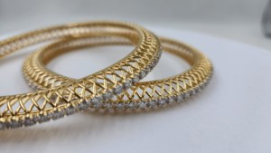 Bracelets fins en or jaune 14 carats Bracelet certifié IGI VS2 pureté HI couleur 10 pointeurs diamant naturel ligne unique VS2 Bracelets fins - Product Image 5