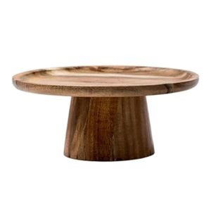 Nouveau design support à gâteau en bois avec dôme en verre prix de gros outils de gâteau accessoires de cuisine dessus de table couverture de gâteau en bois - Product Image 6