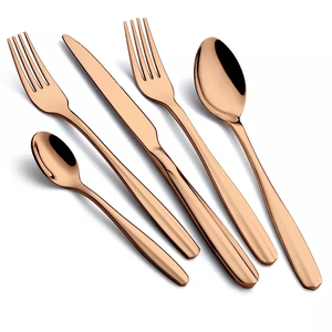 Juego de cubiertos de plata de alta calidad, juego de cubiertos de acero inoxidable con mango de madera y resina, juego de cubiertos de lujo de diseñador en cubiertos - Product Image 3