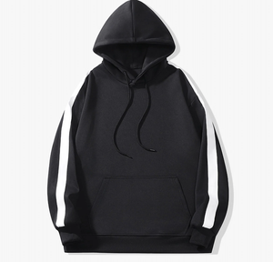 Sudadera con capucha negra Precio asequible anti encogimiento anti pilling algodón básico mezclado Hombres Sudadera con capucha de alta calidad de doble línea con precio barato - Product Image 1
