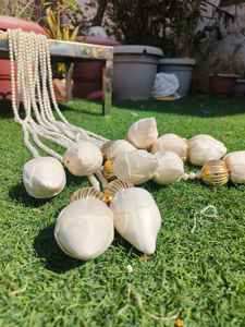 Sola bois Lotus guirlande perles pour mariages indiens événements tenture murale décor pour Pellikooturu Seemantham Diwali maison décorative - Product Image 4