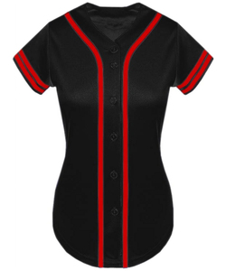 Uniforme de béisbol de calidad superior para mujer en patrón sólido Logotipo personalizado Ropa deportiva transpirable Jersey de béisbol personalizado - Product Image 3