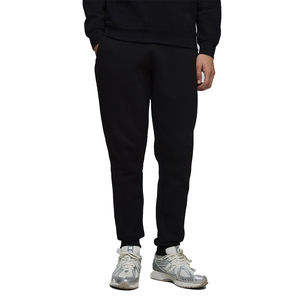 Pantalon de survêtement en molleton pour homme, hiver 2026, dentelle, uni noir, fitness, logo personnalisé, service OEM, poids lourd, vintage - Product Image 1