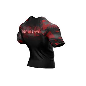 2024 Rash Guard 11 + años fabricante Mma Jiu Jitsu Diseña tus propias Camisas de mujer Rash Guard con estampado personalizado