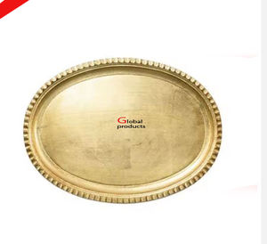 Plato de servicio con aspecto de árbol de acero inoxidable de metal con aspecto plateado brillante para restaurante y bar de hotel - Product Image 5