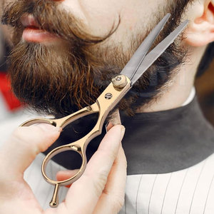 Tijeras profesionales de peluquero de acero inoxidable de una pieza para cortar el cabello, producto al por mayor - Product Image 4