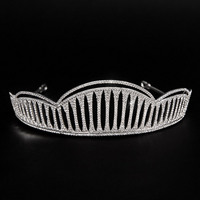 Vente en gros de accessoires pour cheveux en laiton de marque JR pour femmes couronne de ballet reine beauté diadème simple