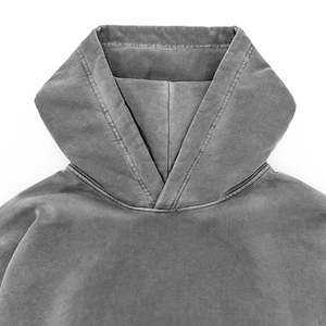 Sudaderas con capucha de alta calidad para hombres Acid Wash Sun Faded French Terry 100% Cotton Custom Logo Pullover Sudaderas con capucha de gran tamaño para hombres - Product Image 3