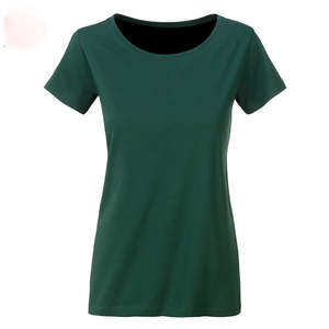 Camisetas de mujer de algodón y poliéster de alta calidad, camiseta ajustada suave con logotipo personalizado para mujer con logotipo - Product Image 6