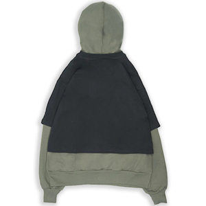 Sweat à capuche thermique double couche en éponge française pour homme sérigraphie personnalisée coupe surdimensionnée pull à capuche en coton lourd - Product Image 5