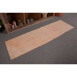 พรมปูพื้นสไตล์ตุรกีโบราณสีเบจแบบเรียบง่ายงานเย็บปะทำด้วยมือขนาด1.9 x 6.6ft ขนแกะขนเฟอร์ขนเฟอร์ทรงสี่เหลี่ยมผืนผ้าพรมสำหรับห้องยางพาราดีไซน์โถงทางเดิน - Product Image 5