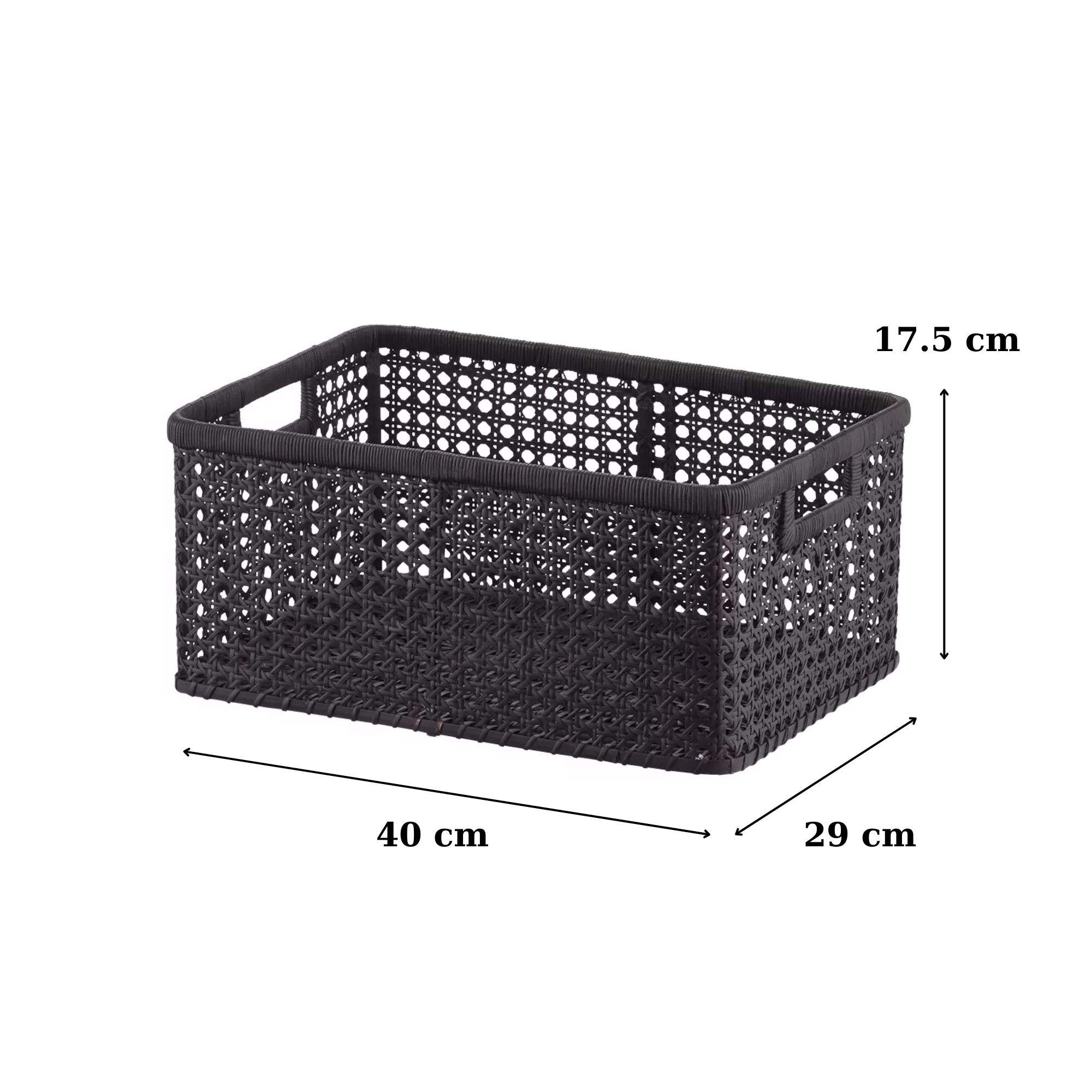 Negro: 40x29x17,5 cm