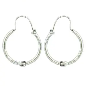 Boucles d'oreilles créoles en argent 925 taille princesse pour femmes, tendance religieuse, mignonnes, style huggie, bijoux à porter tous les jours, rhodié, finition or 18 carats - Product Image 3